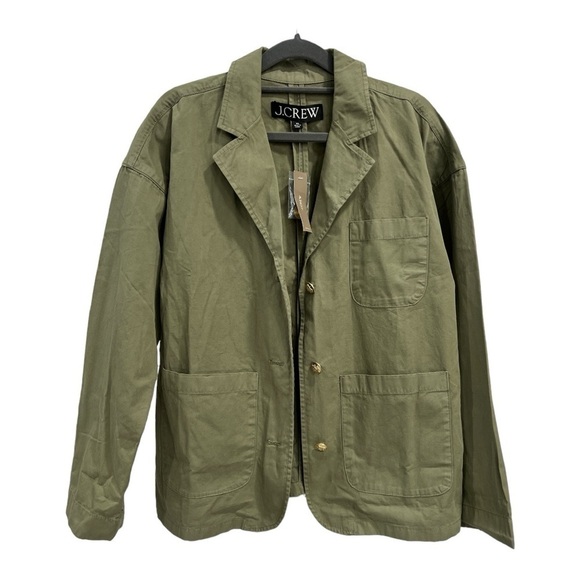 J. Crew Olive Green Blazer-jacket in chino women’s size XS New with tag - Picture 6 of 14